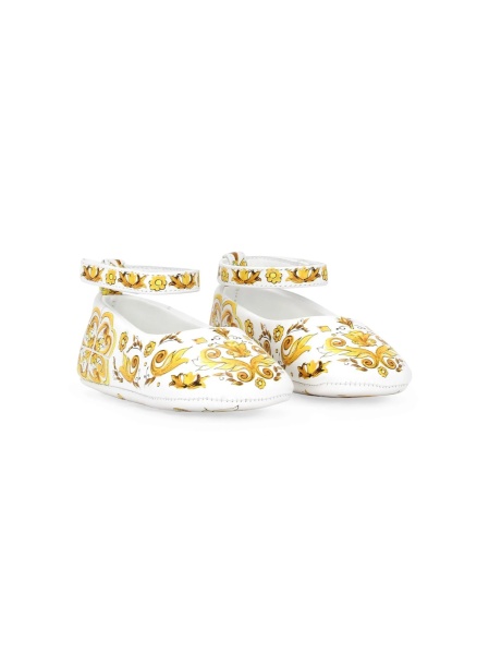 Balerini Dolce & Gabbana albi din piele