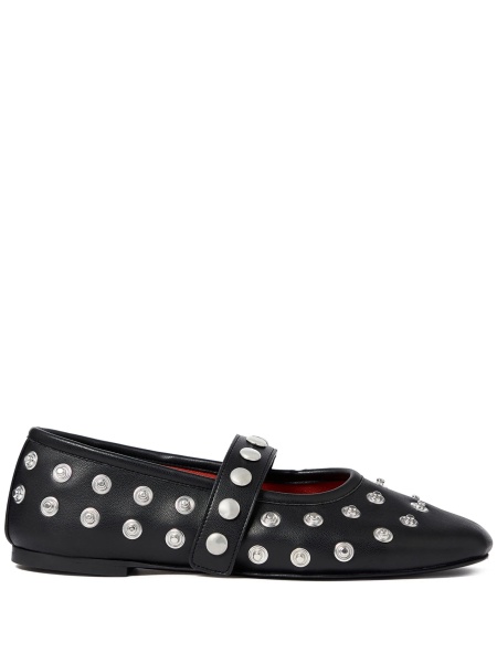 Balerini Stella McCartney negri din poliuretan