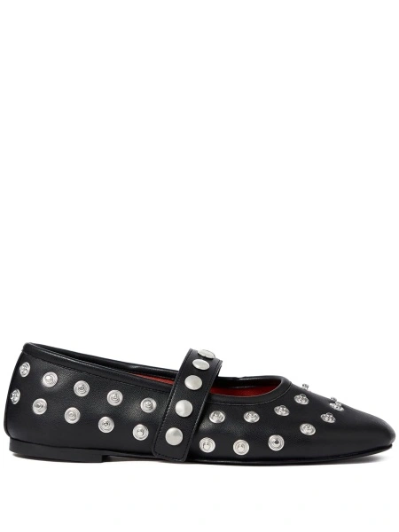 Balerini Stella McCartney negri din poliuretan