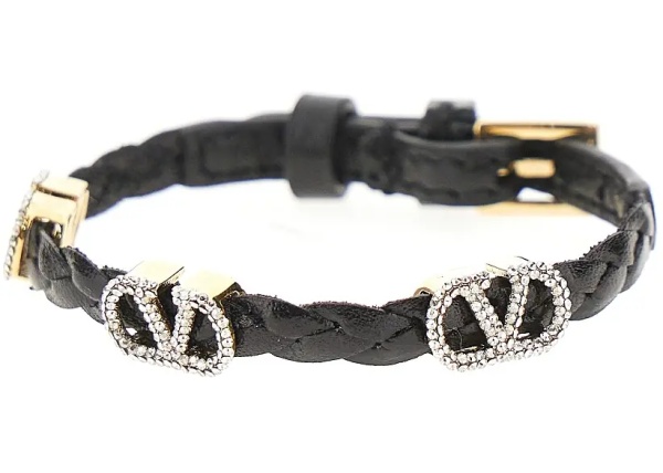 Bijuterii 'VLogo Signature' leather bracelet
