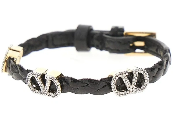 Bijuterii 'VLogo Signature' leather bracelet