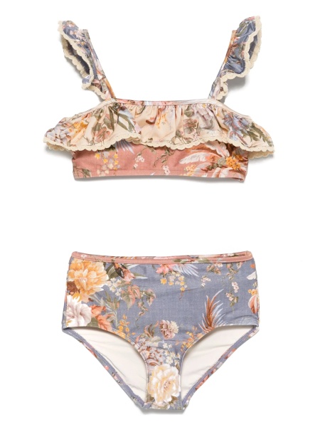 Bikini ZIMMERMANN roz din poliamida si bumbac
