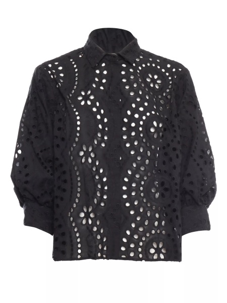Black perforated shirt