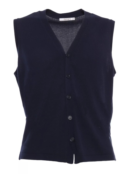 Blue knitted vest