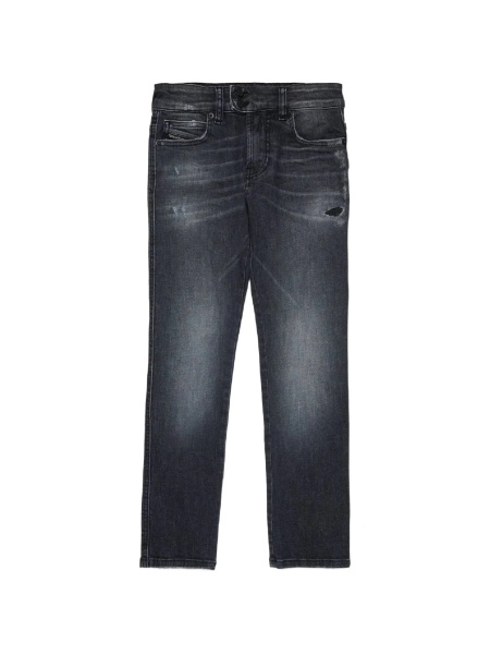 Blugi Diesel negri din bumbac si spandex/elastan
