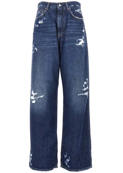 Blugi Distressed denim oversized pants