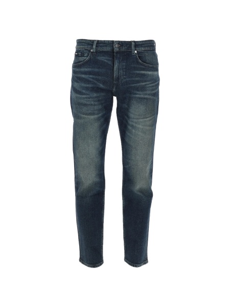 Blugi drepti Hugo Boss albastri