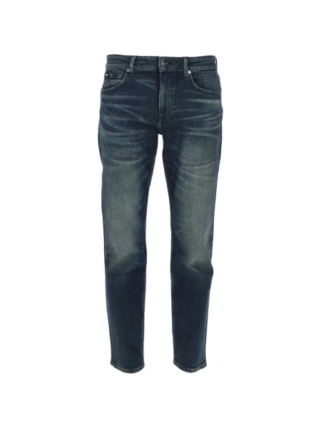 Blugi drepti Hugo Boss albastri