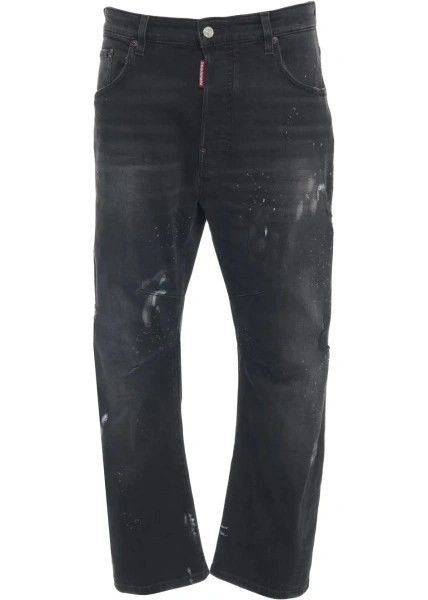Blugi DSQUARED2 gri din denim 'Kawaii'