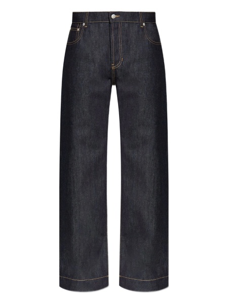Blugi evazati Alexander McQueen albastri
