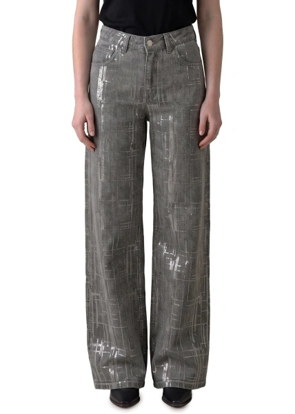 Blugi FEDERICA TOSI gri din denim