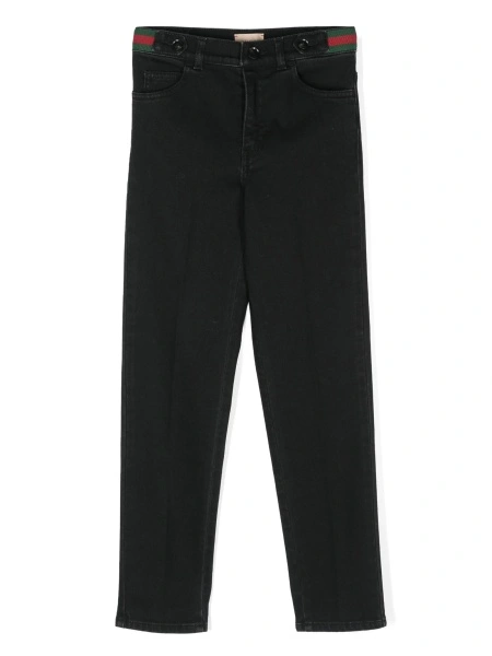 Blugi Gucci negri din elastan si polyester