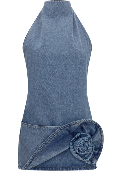 Blugi Halterneck denim mini Dress