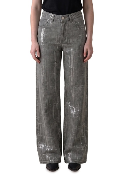 Blugi Jeans With Sequin Embroidery