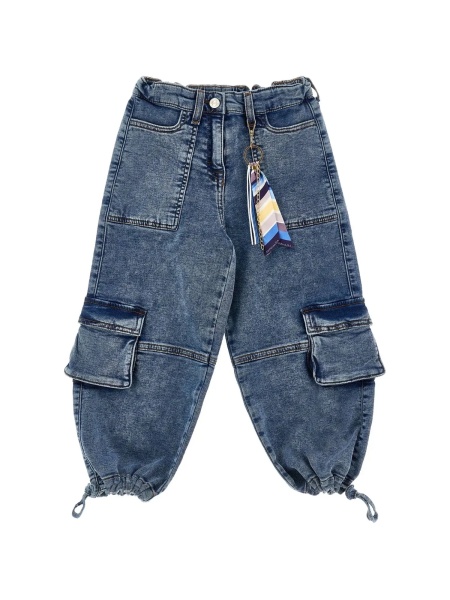 Blugi Sweatshirt-denim cargo jeans