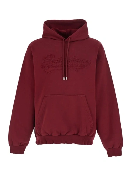 Bluza de trening Balenciaga rosie din bumbac