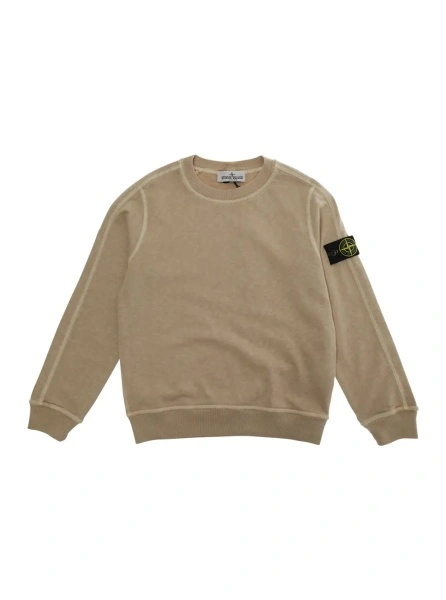 Bluza de trening Stone Island bej din bumbac 'L1S166100012S0060V0190'