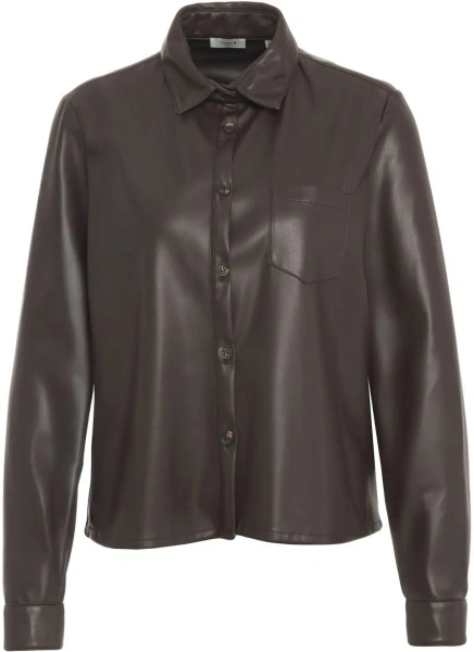 Bluza eleganta Himon's maro din piele ecologica