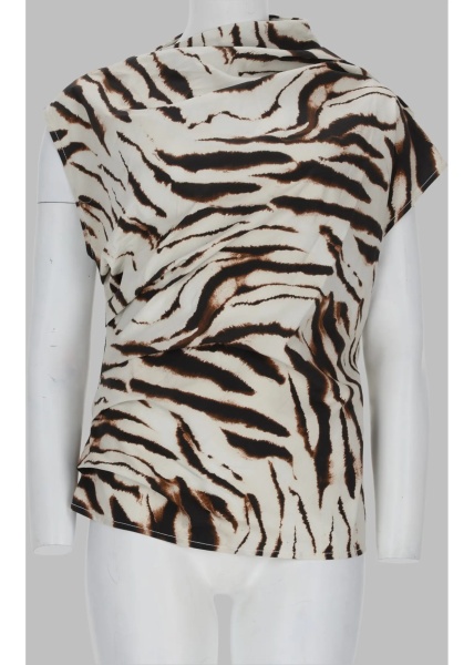Bluza Top Con Stampa Animalier