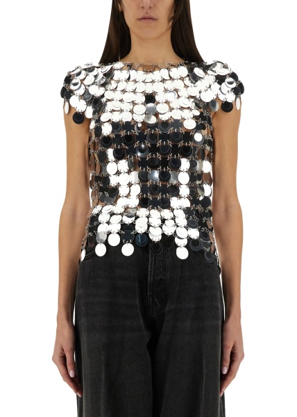 Bluza Top "The Iconic Silver Sparkle Discs"