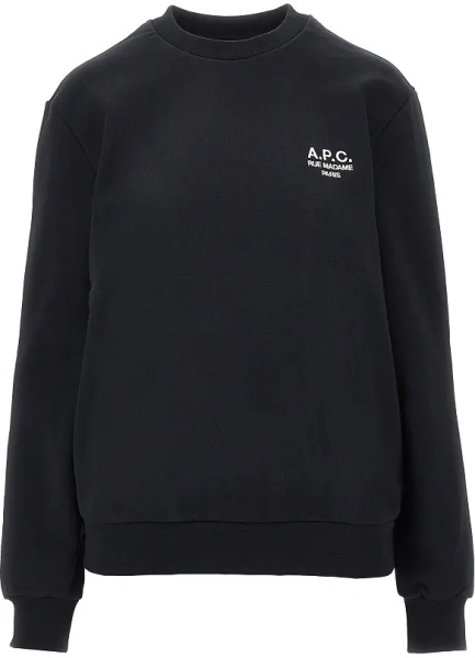 Bluza trening A.P.C. Crewneck sweatshirt with logo embroidery