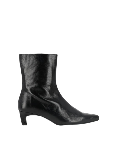 Bocanci Ambar Rift Black Leather Ankle Boots heel height 5 cm