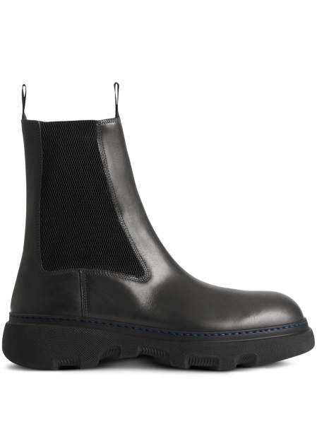 Bocanci Burberry negri din piele