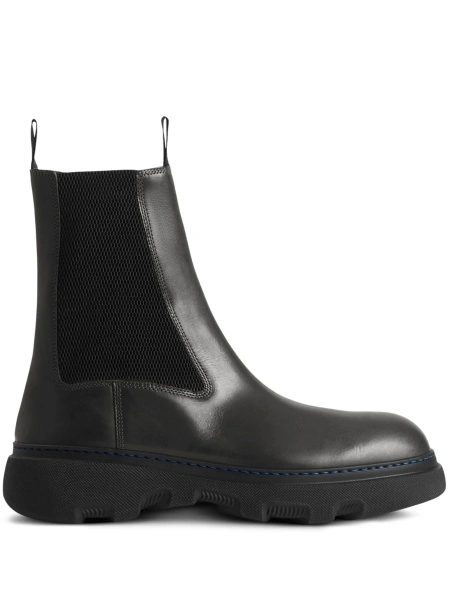 Bocanci Burberry negri din piele