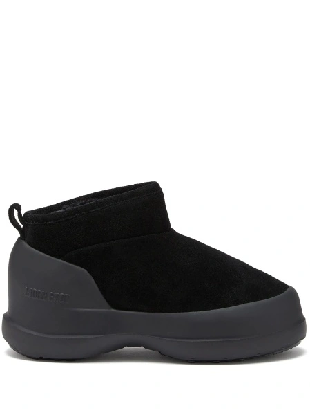 Bocanci Moon Boot negri din piele intoarsa