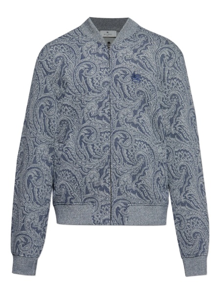 Bomber jacket ETRO albastra din vascoza si poliamida