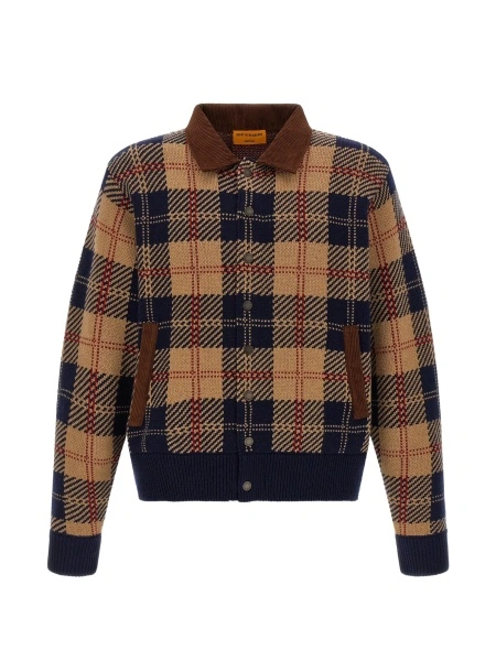 Bomber jacket GUEST IN RESIDENCE albastra din lana si casmir