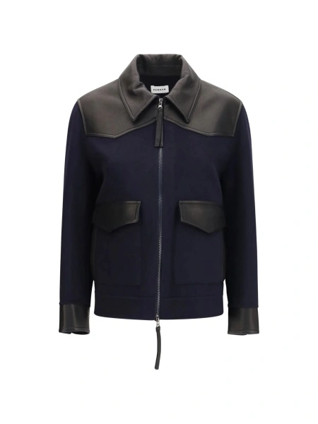 Bomber jacket P.A.R.O.S.H. albastra din lana