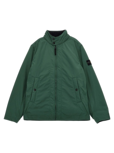 Bomber jacket Stone Island verde din polyester