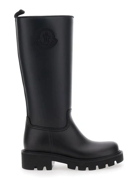 Botine Moncler negre din material textil