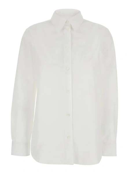 Camasa Burberry alba din bumbac 'Ellora'