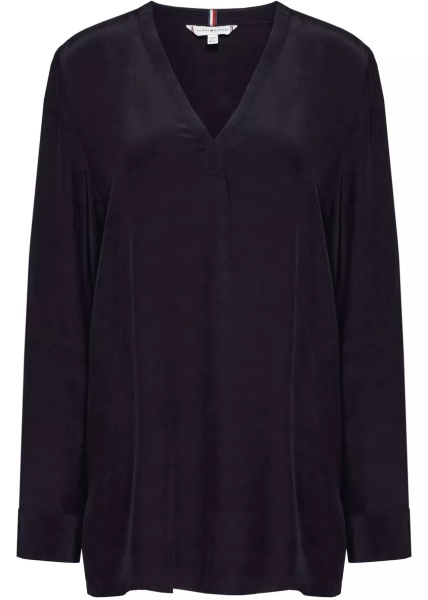 Camasa casual LONG SLEEVE V-NECK RELAXED FIT BLOUSE