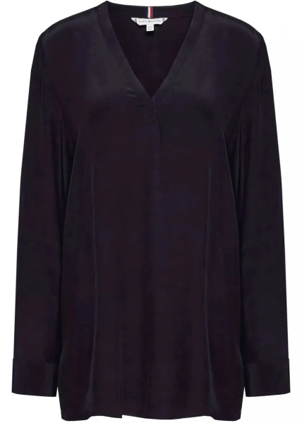Camasa casual LONG SLEEVE V-NECK RELAXED FIT BLOUSE