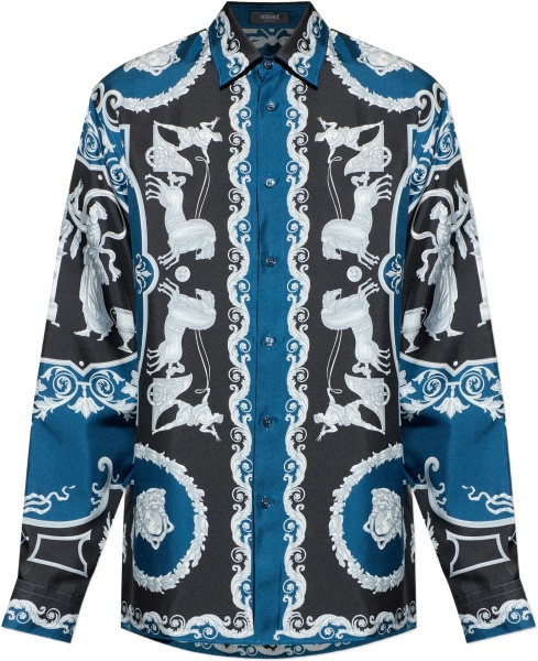 Camasa casual Regular-fit printed silk twill Shirt