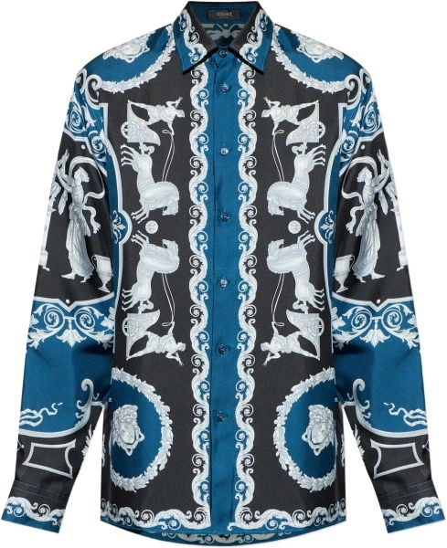 Camasa casual Regular-fit printed silk twill Shirt
