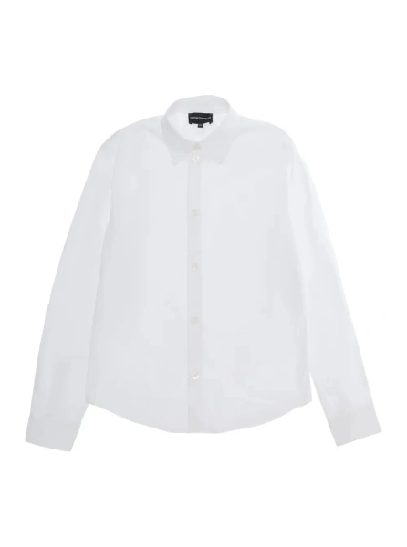 Camasa EMPORIO ARMANI KIDS alba din bumbac