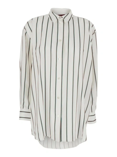 Camasa Gucci alba din jacquard si matase