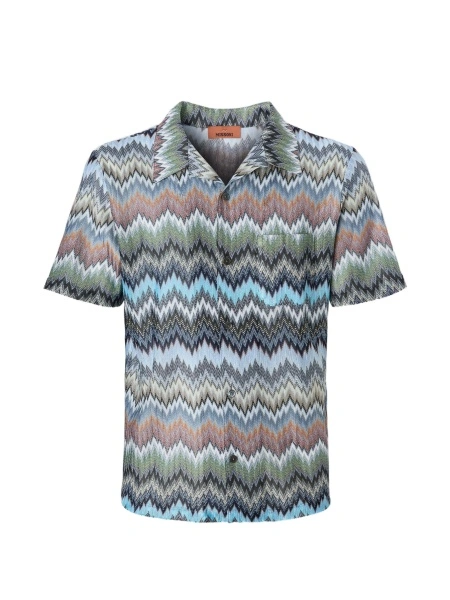 Camasa MISSONI BEACHWEAR Zig-zag albastra