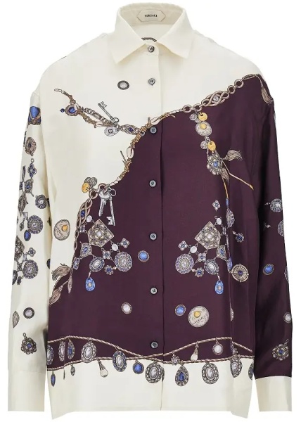 Camasa Silk shirt with 'Stolen Jewels' print