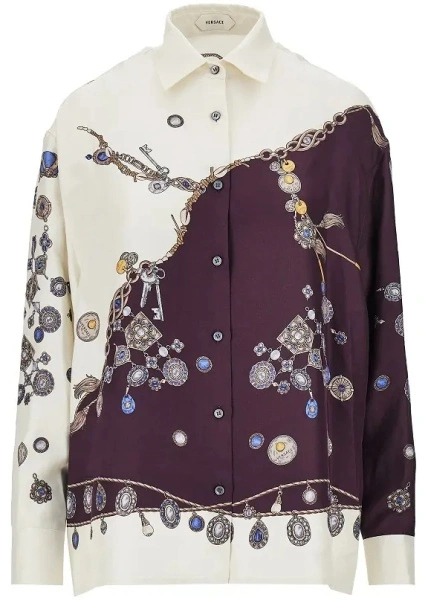 Camasa Silk shirt with 'Stolen Jewels' print