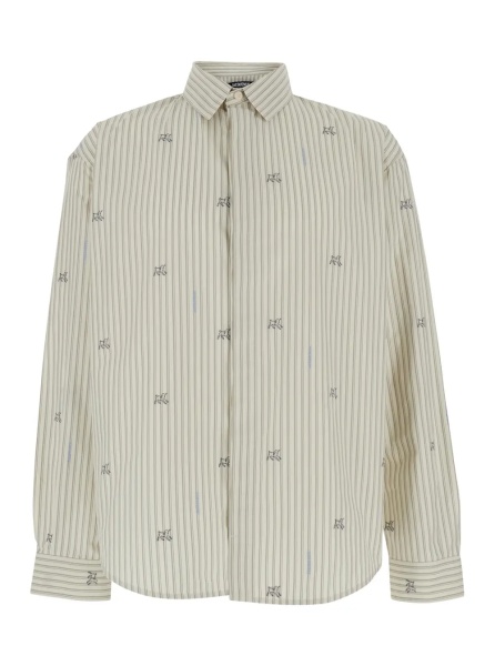 Camasa 'Simon' Beige long-sleeved Shirt with Classic Collar and Long Sleeves in Cotton for Men