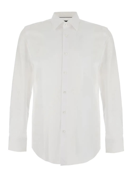 Camasa White Shirt with pointed collar and long sleeves in Cotton for Men