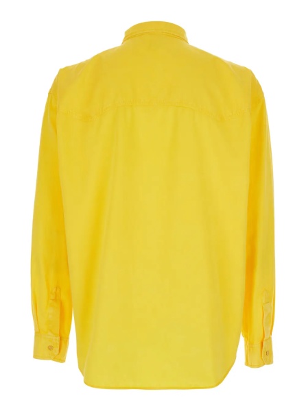 Camasa Yellow Shirt with button-down collar and two patch pockets on the front in cotton for men