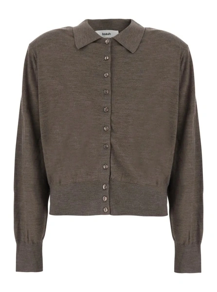 Cardigan BA&SH gri din lana