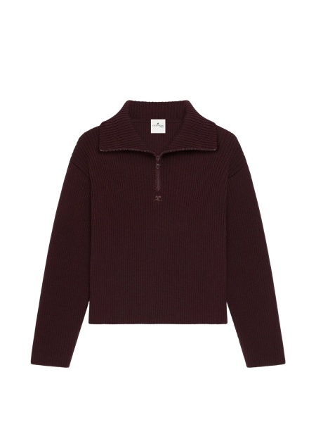 Cardigan COURRÈGES rosu din merino