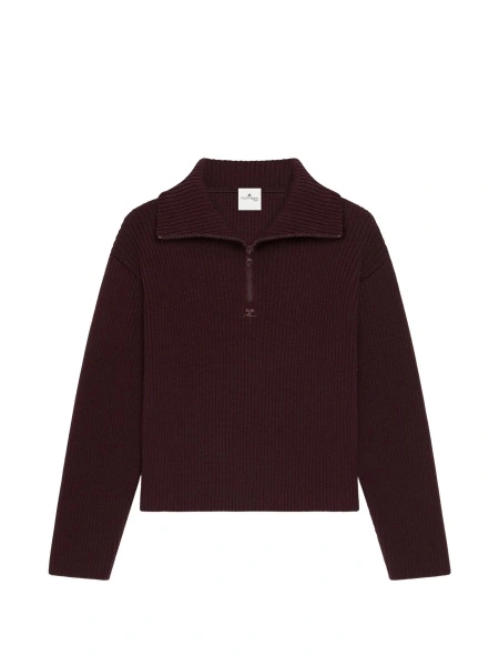 Cardigan COURRÈGES rosu din merino